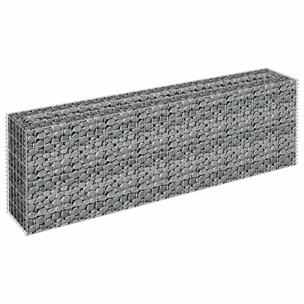vidaXL Συρματοκιβώτιο-Γλάστρα Υπερυψωμένη 180x30x60 εκ. Γαλβ. Χάλυβας