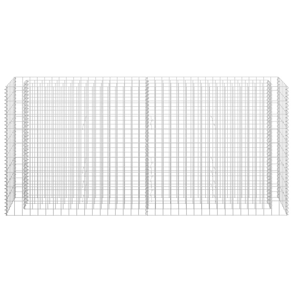 vidaXL Συρματοκιβώτιο-Γλάστρα Υπερυψωμένη 180x30x90 εκ. Γαλβ. Χάλυβας