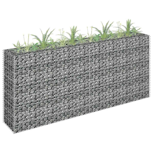vidaXL Συρματοκιβώτιο-Γλάστρα Υπερυψωμένη 180x30x90 εκ. Γαλβ. Χάλυβας