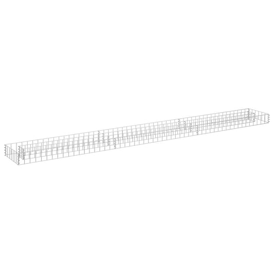 vidaXL Συρματοκιβώτιο-Γλάστρα Υπερυψωμένη 270x30x10 εκ. Γαλβ. Χάλυβας