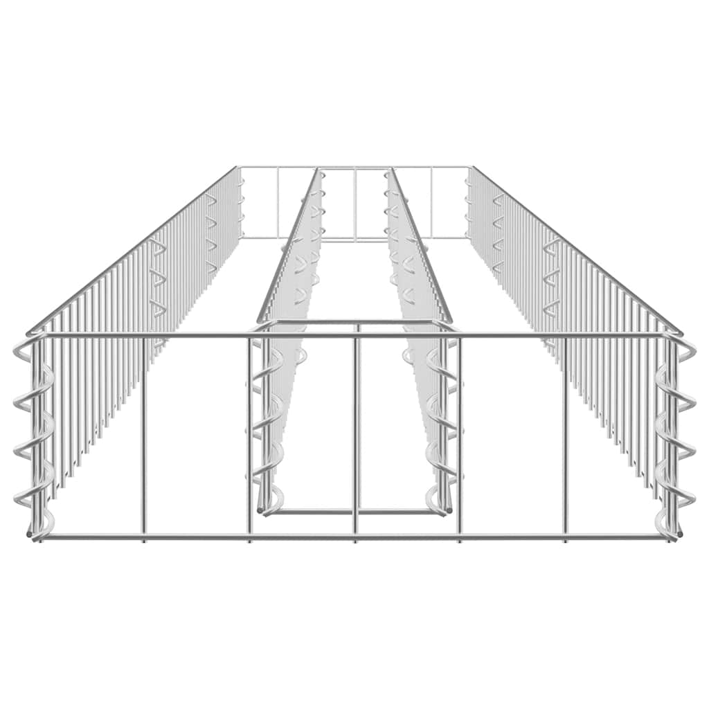 vidaXL Συρματοκιβώτιο-Γλάστρα Υπερυψωμένη 270x30x10 εκ. Γαλβ. Χάλυβας
