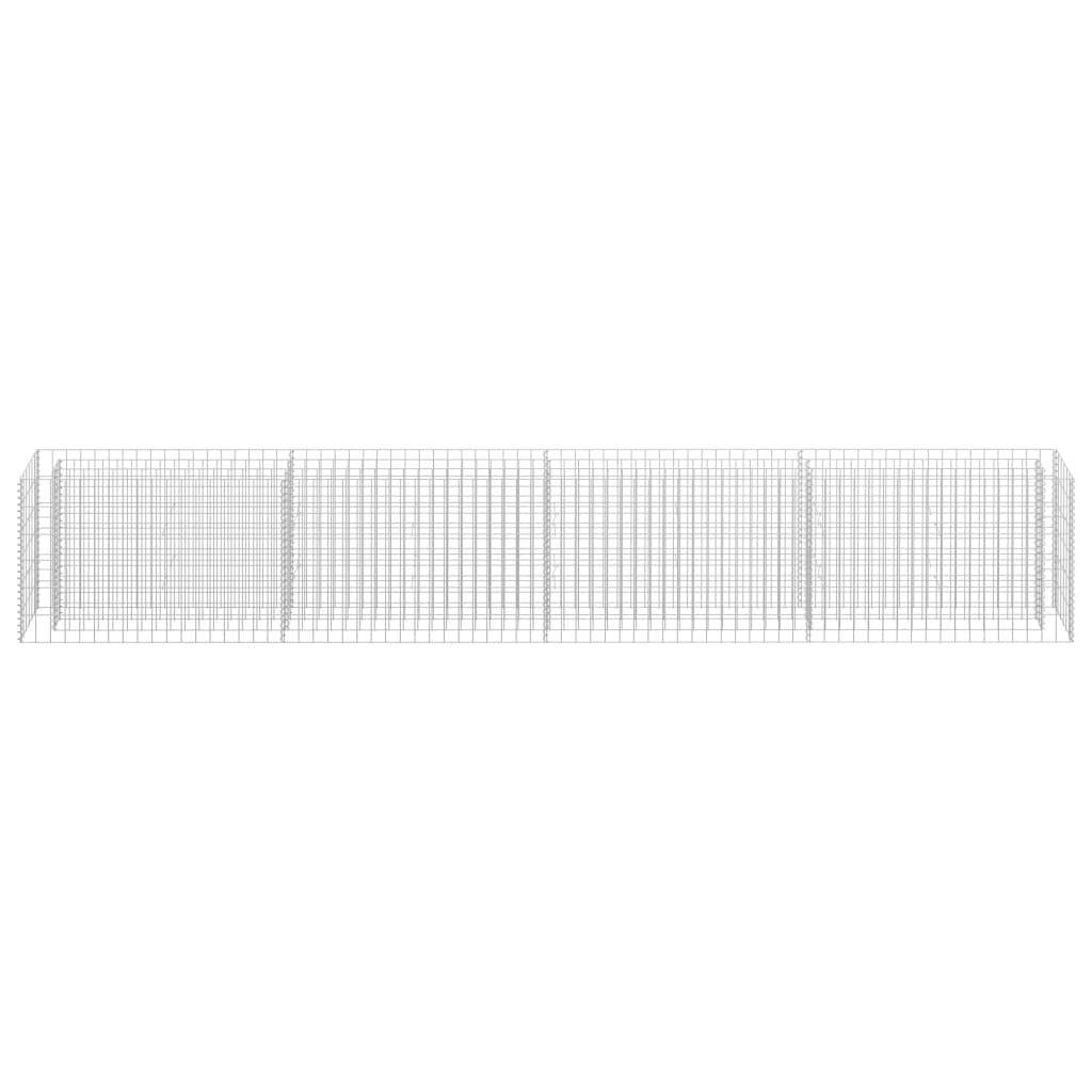 vidaXL Συρματοκιβώτιο-Γλάστρα Υπερυψωμένη 360x30x60 εκ. Γαλβ. Χάλυβας