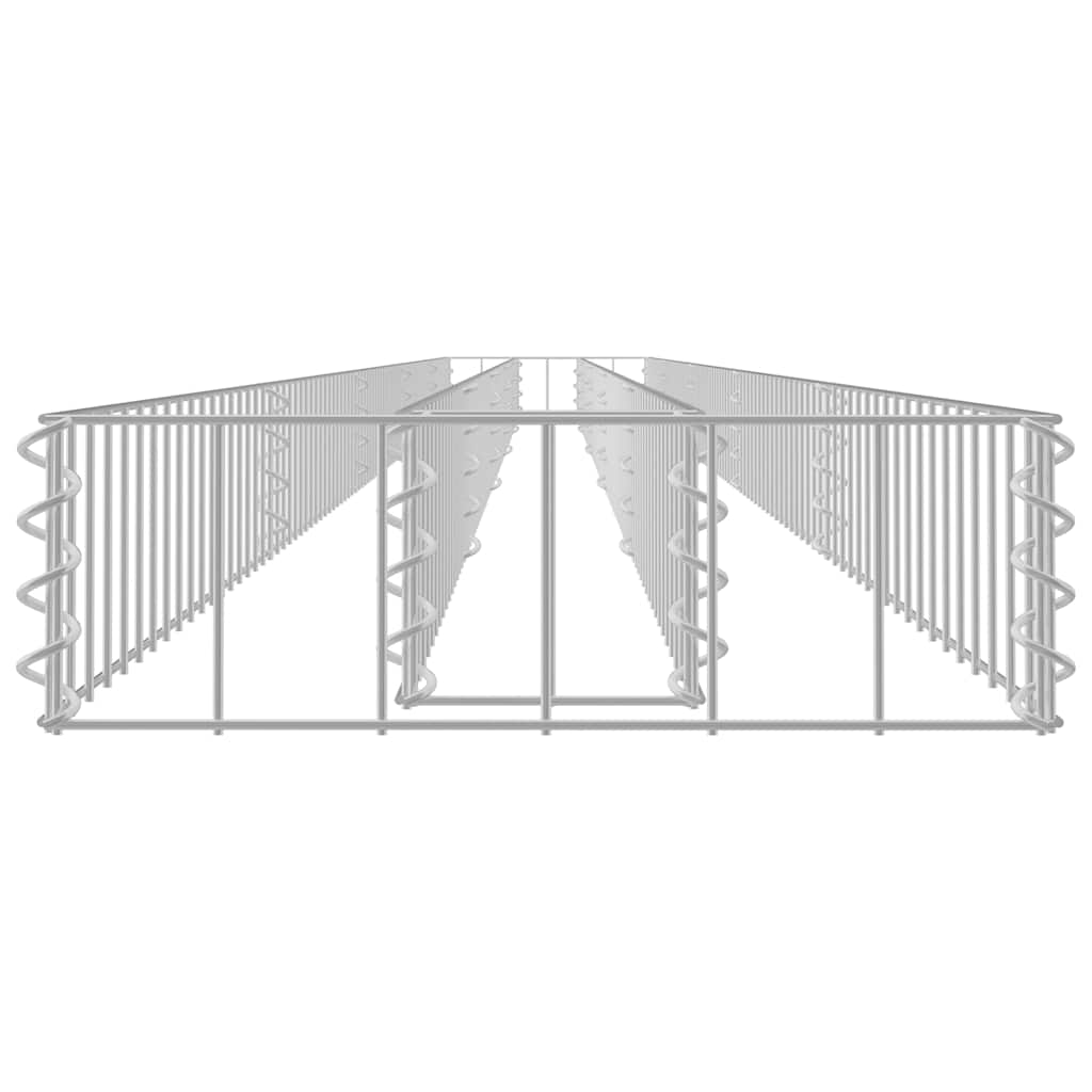 vidaXL Συρματοκιβώτιο-Γλάστρα Υπερυψωμένη 450x30x10 εκ. Γαλβ. Χάλυβας