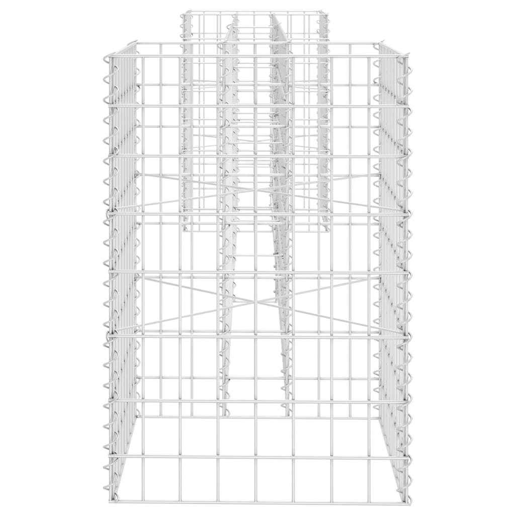 vidaXL Συρματοκιβώτιο Γλάστρα Σχήμα «Η» 260x40x60 εκ. Ατσάλινο Σύρμα