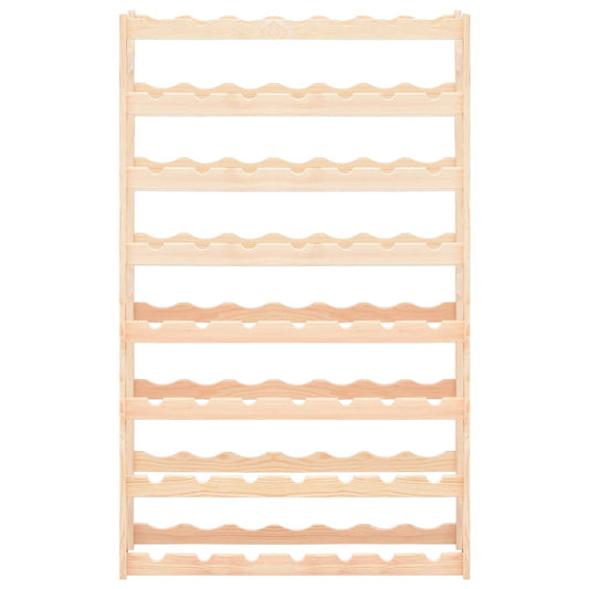 vidaXL Ραφιέρα/Σταντ Κρασιών για 56 Φιάλες από Μασίφ Ξύλο Πεύκου