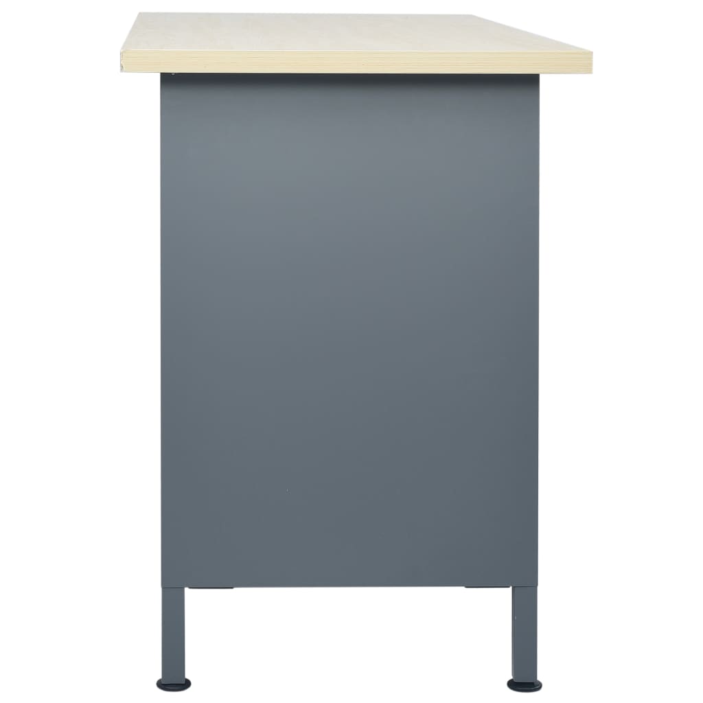 vidaXL Πάγκος Εργασίας Μαύρος 120 x 60 x 85 εκ. Ατσάλινος