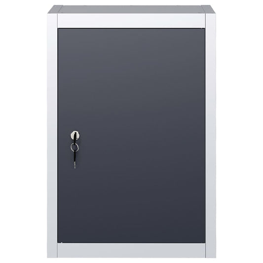 vidaXL Ντουλάπι Εργαλείων Τοίχου Βιομηχανικό Στιλ Μαύρο/Γκρι Μεταλλικό