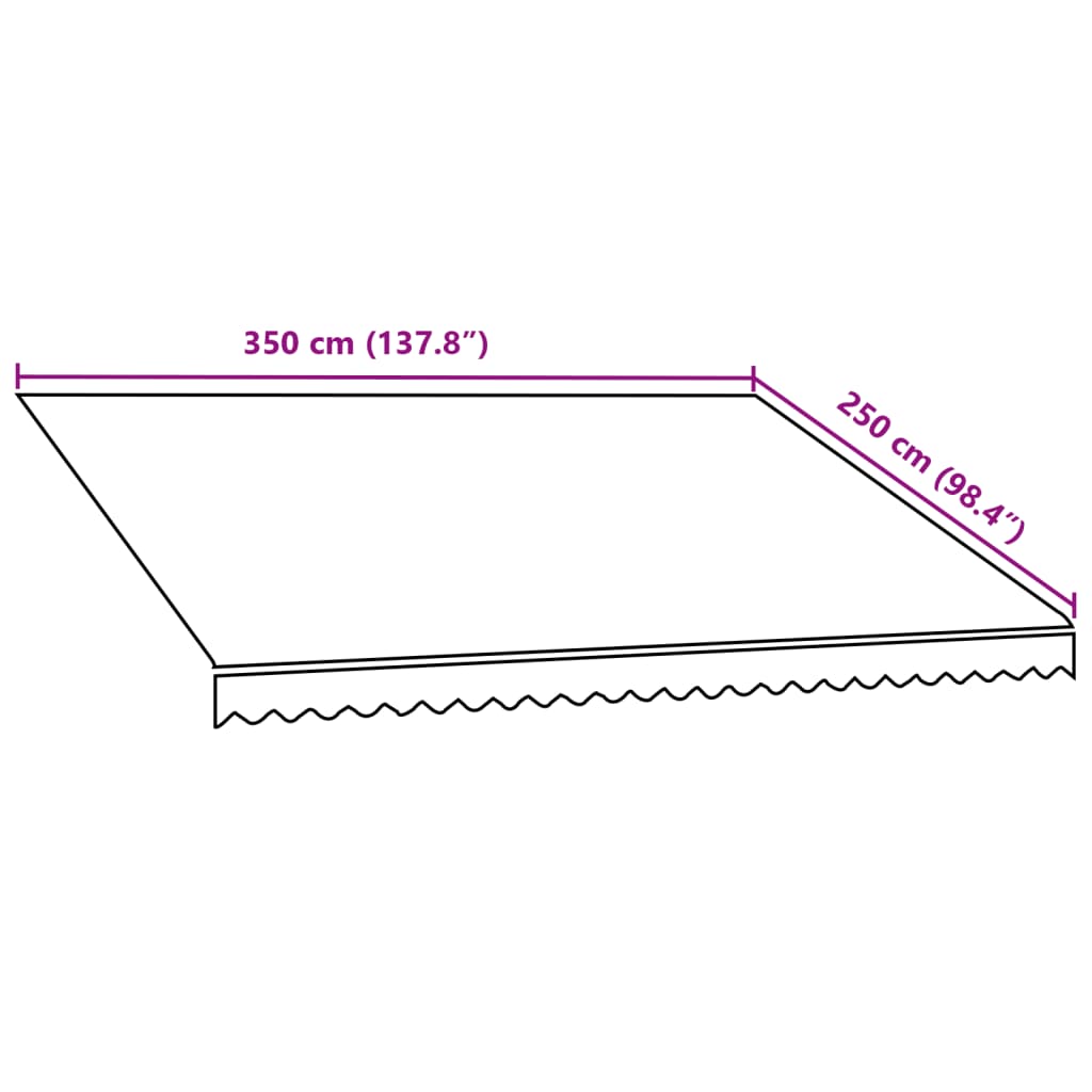 vidaXL Τεντόπανο Πορτοκαλί / Καφέ 350 x 250 εκ. από Καραβόπανο