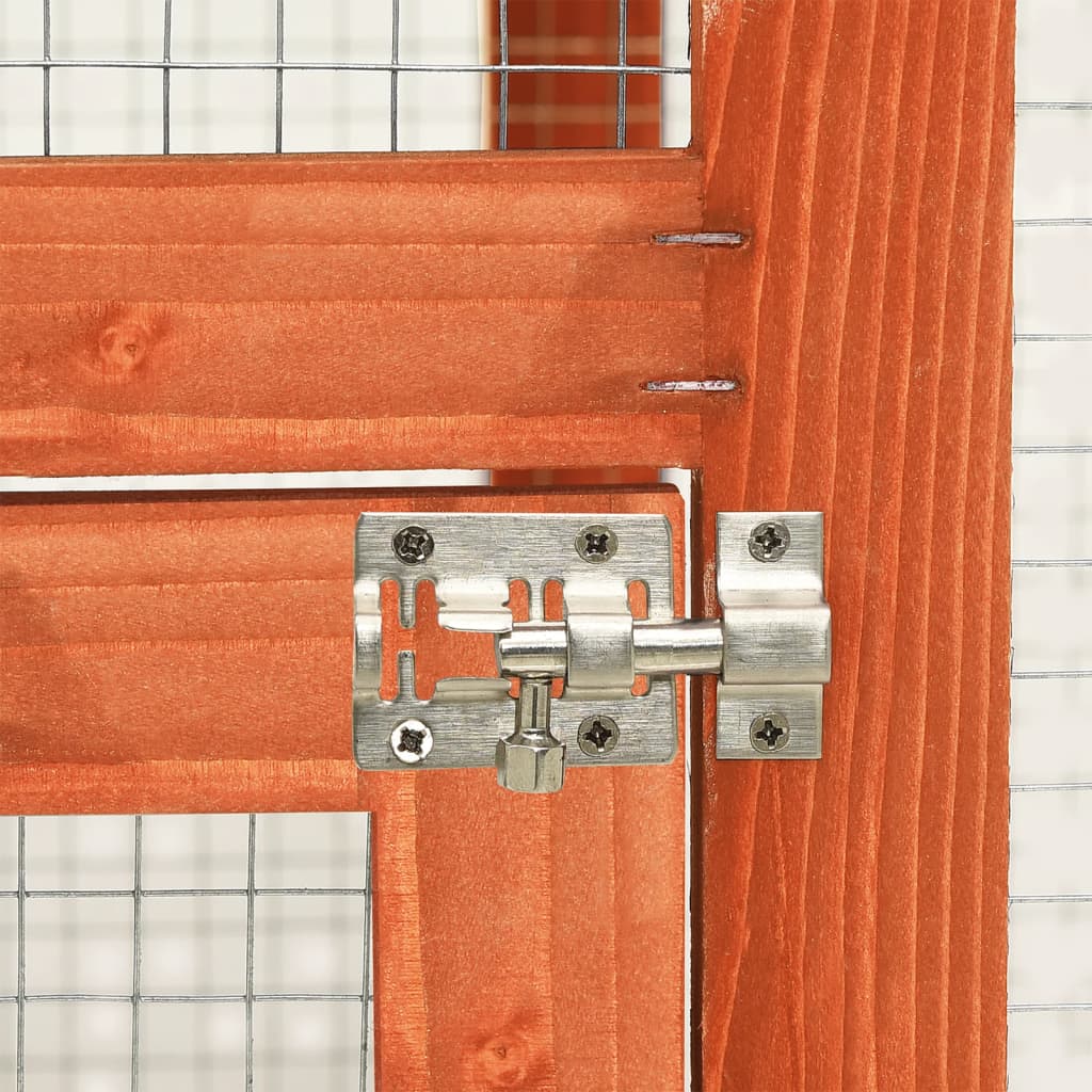 vidaXL Κλουβί Κουνελιών 140 x 63 x 120 εκ. από Μασίφ Ξύλο Ελάτης