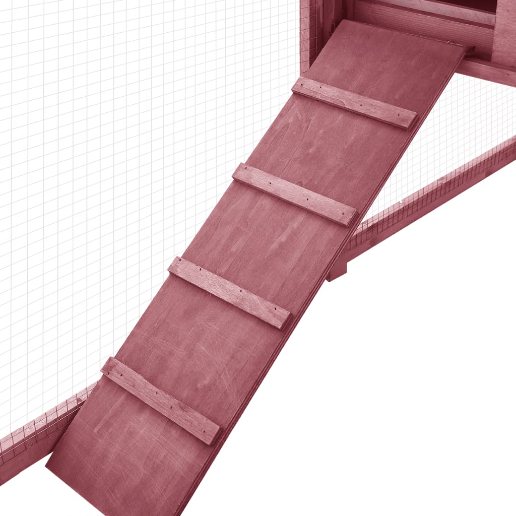 vidaXL Κλουβί Κουνελιών Εξωτ. Χώρου με Προαύλιο Μόκα/Λευκό Ξύλο Ελάτης