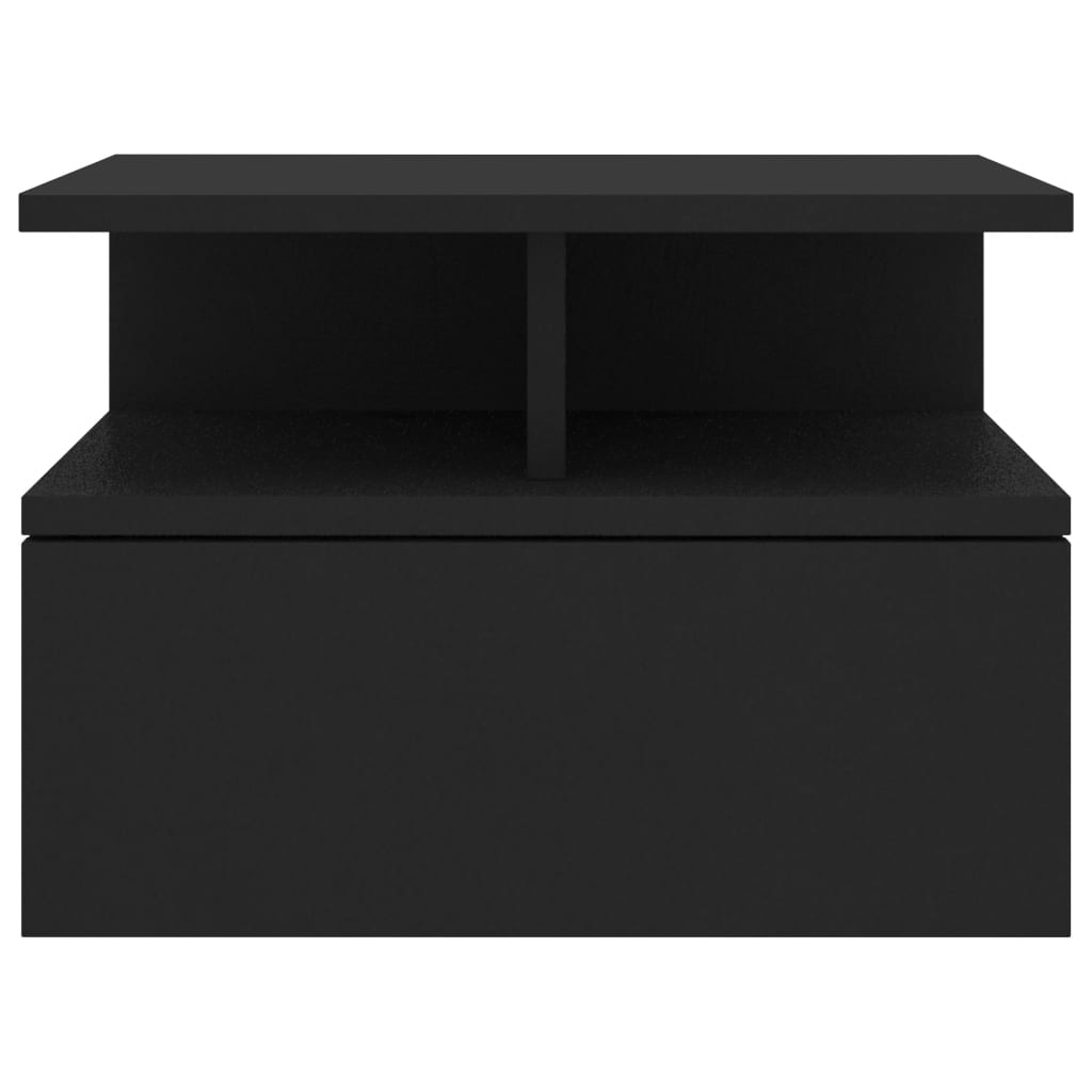 vidaXL Κομοδίνα Κρεμαστά 2 τεμ. Μαύρα 40 x 31 x 27 εκ. από Επεξ. Ξύλο