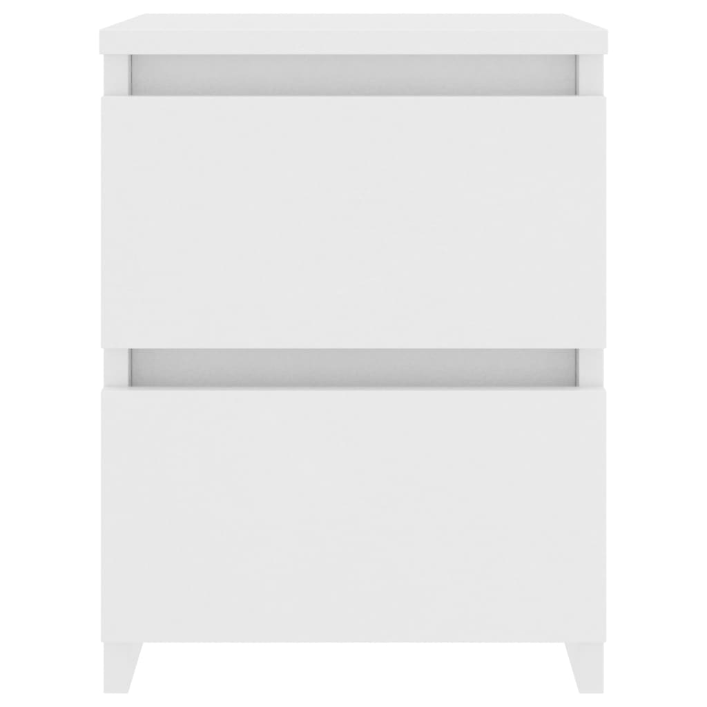 vidaXL Κομοδίνο Λευκό 30 x 30 x 40 εκ. από Επεξ. Ξύλο
