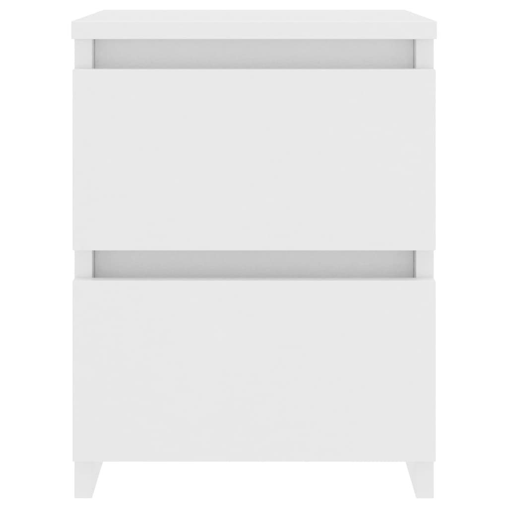 vidaXL Κομοδίνα 2 τεμ. Λευκά 30 x 30 x 40 εκ. από Επεξ. Ξύλο