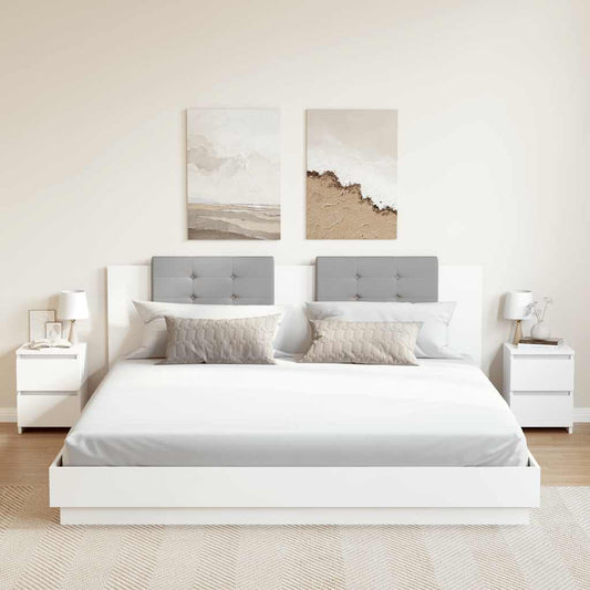 vidaXL Κομοδίνα 2 τεμ. Λευκά 30 x 30 x 40 εκ. από Επεξ. Ξύλο