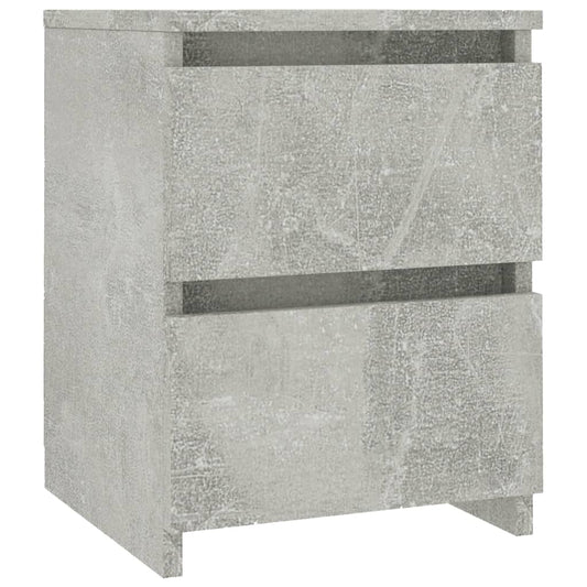 vidaXL Κομοδίνο Γκρι του Σκυροδέματος 30 x 30 x 40 εκ. από Επεξ. Ξύλο