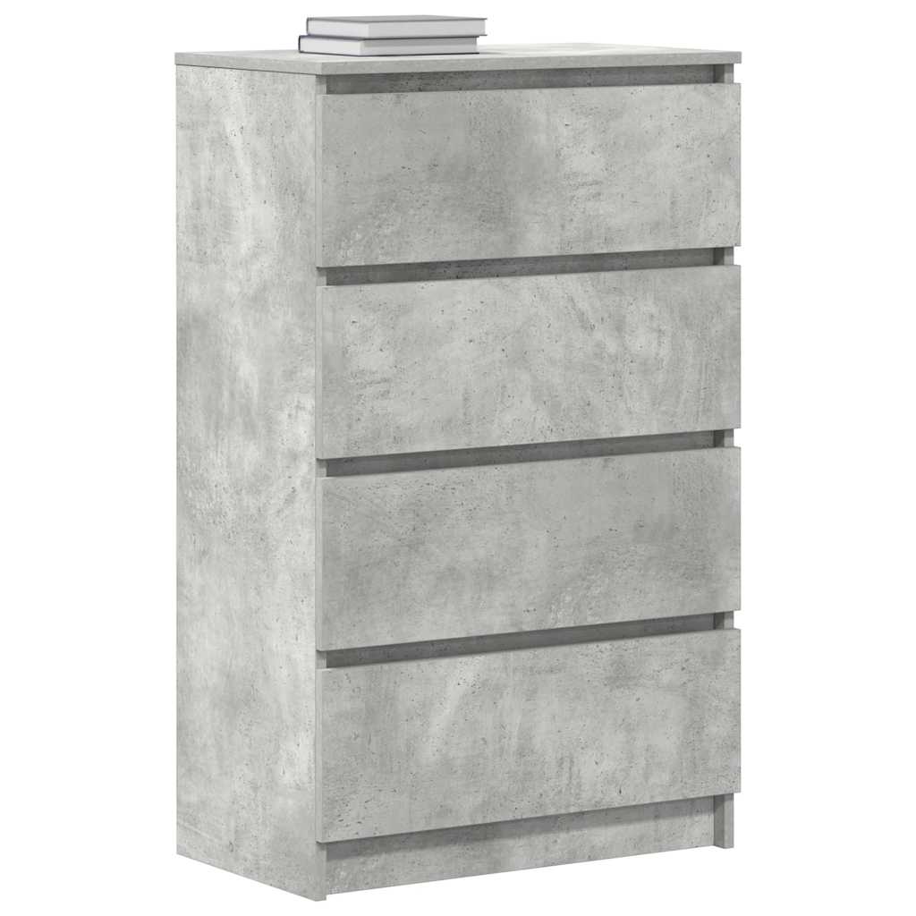 vidaXL Συρταριέρα Γκρι Σκυροδέματος 60x35x98,5 εκ. Επεξεργασμένο Ξύλο