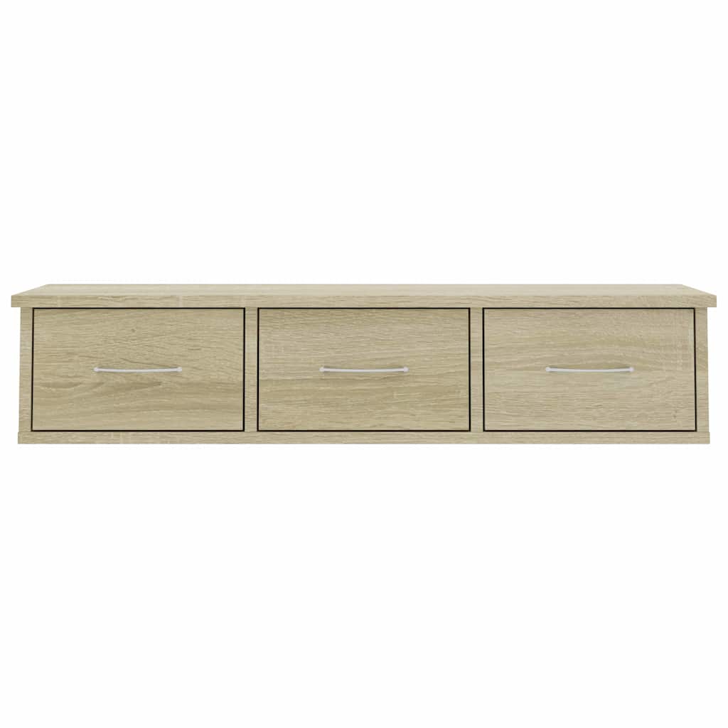 vidaXL Ράφι Τοίχου με Συρτάρια Sonoma Δρυς 88x26x18,5 εκ. Επεξ. Ξύλο