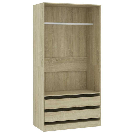 vidaXL Ντουλάπα Χρώμα Sonoma Δρυς 100 x 50 x 200 εκ. από Επεξ. Ξύλο