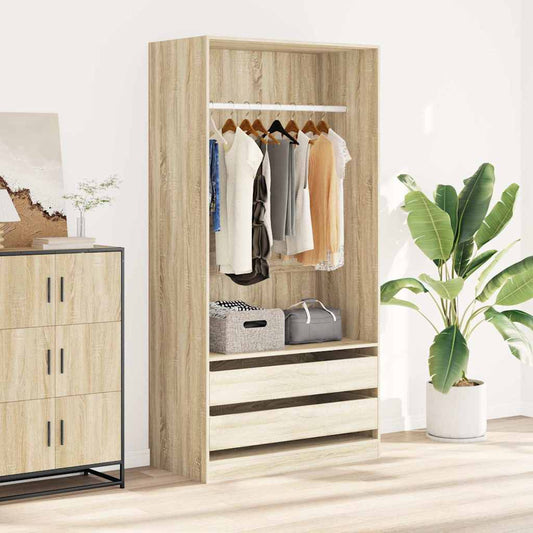vidaXL Ντουλάπα Χρώμα Sonoma Δρυς 100 x 50 x 200 εκ. από Επεξ. Ξύλο