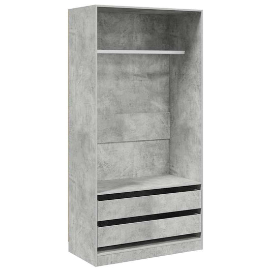vidaXL Ντουλάπα Γκρι του Σκυροδέματος 100 x 50 x 200 εκ. Επεξ. Ξύλο