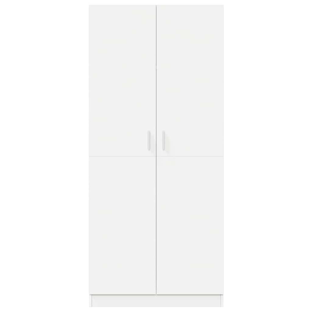 vidaXL Ντουλάπα Λευκή 80 x 52 x 180 εκ. από Επεξ. Ξύλο