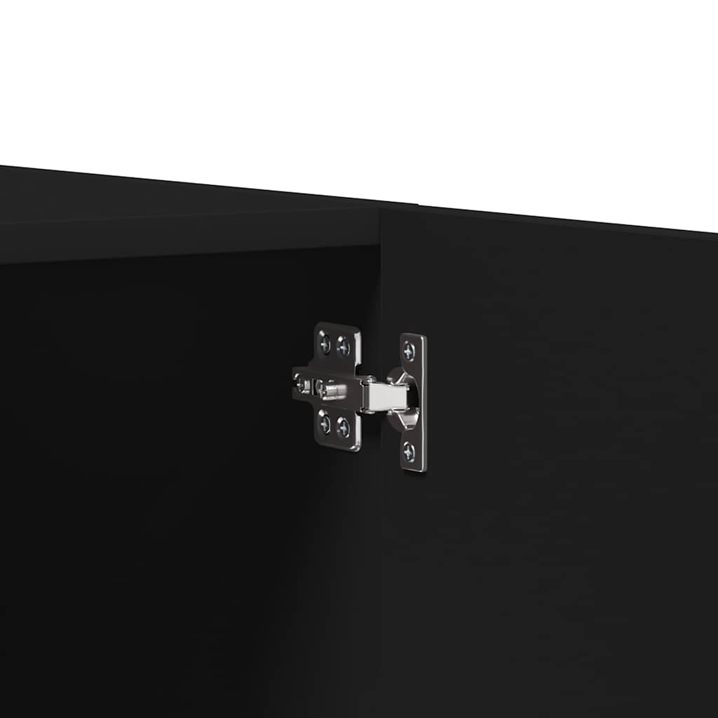 vidaXL Ντουλάπα Μαύρη 80 x 52 x 180 εκ. από Επεξ. Ξύλο