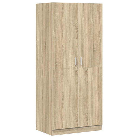 vidaXL Ντουλάπα Χρώμα Sonoma-Δρυς 80 x 52 x 180 εκ. από Επεξ. Ξύλο