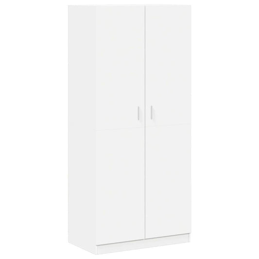 vidaXL Ντουλάπα Λευκή 90 x 52 x 200 εκ. από Επεξ. Ξύλο