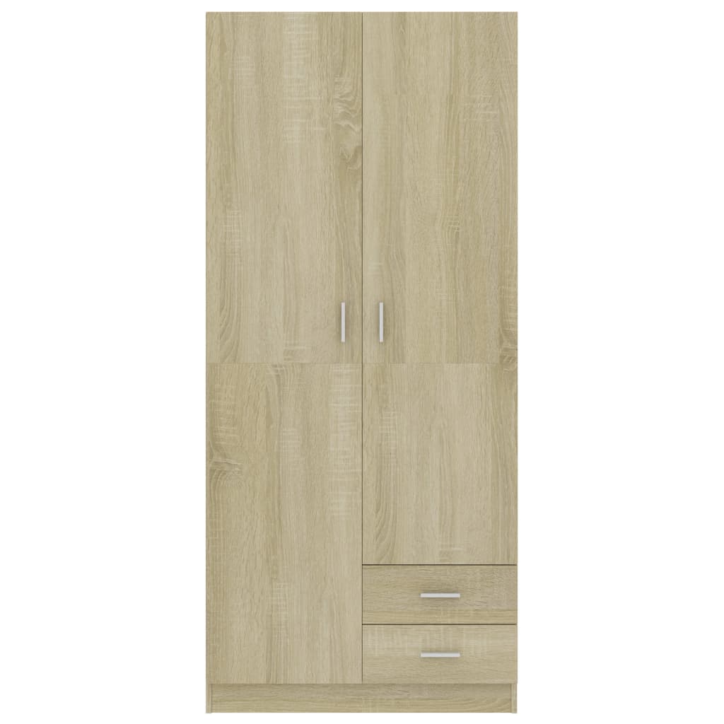 vidaXL Ντουλάπα Χρώμα Sonoma-Δρυς 80 x 52 x 180 εκ. από Επεξ. Ξύλο