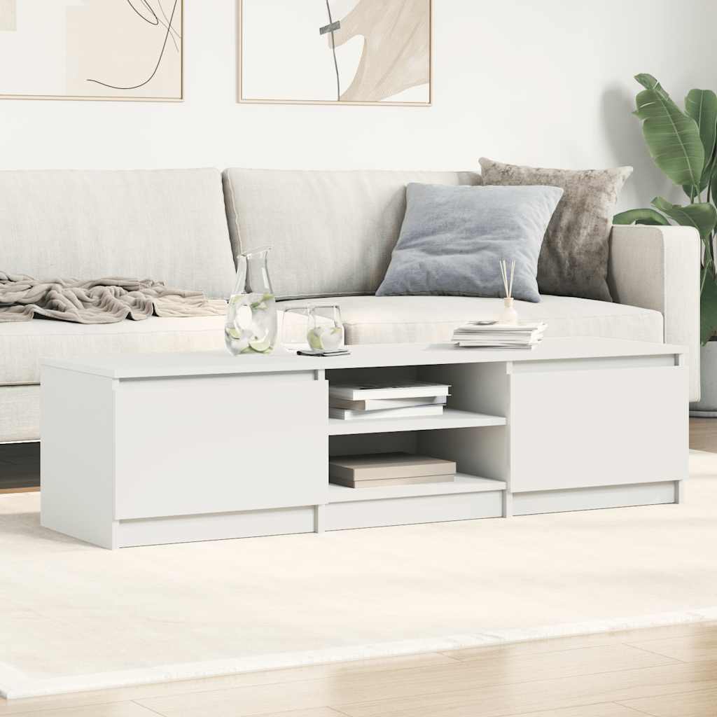 vidaXL Έπιπλο Τηλεόρασης Γυαλιστερό Λευκό 140x40x35,5 εκ. Επεξ. Ξύλο