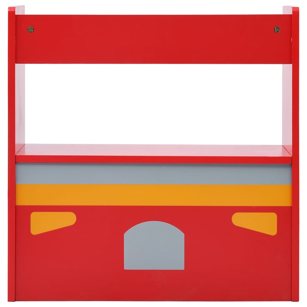 vidaXL Καρέκλα και Τραπέζι Παιδικά Σετ 3 Τεμ. Σχέδιο Πυροσβεστική Ξύλο