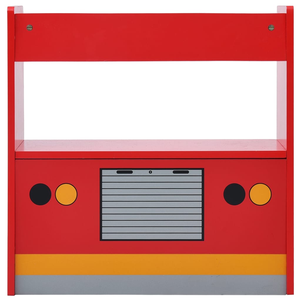 vidaXL Καρέκλα και Τραπέζι Παιδικά Σετ 3 Τεμ. Σχέδιο Πυροσβεστική Ξύλο