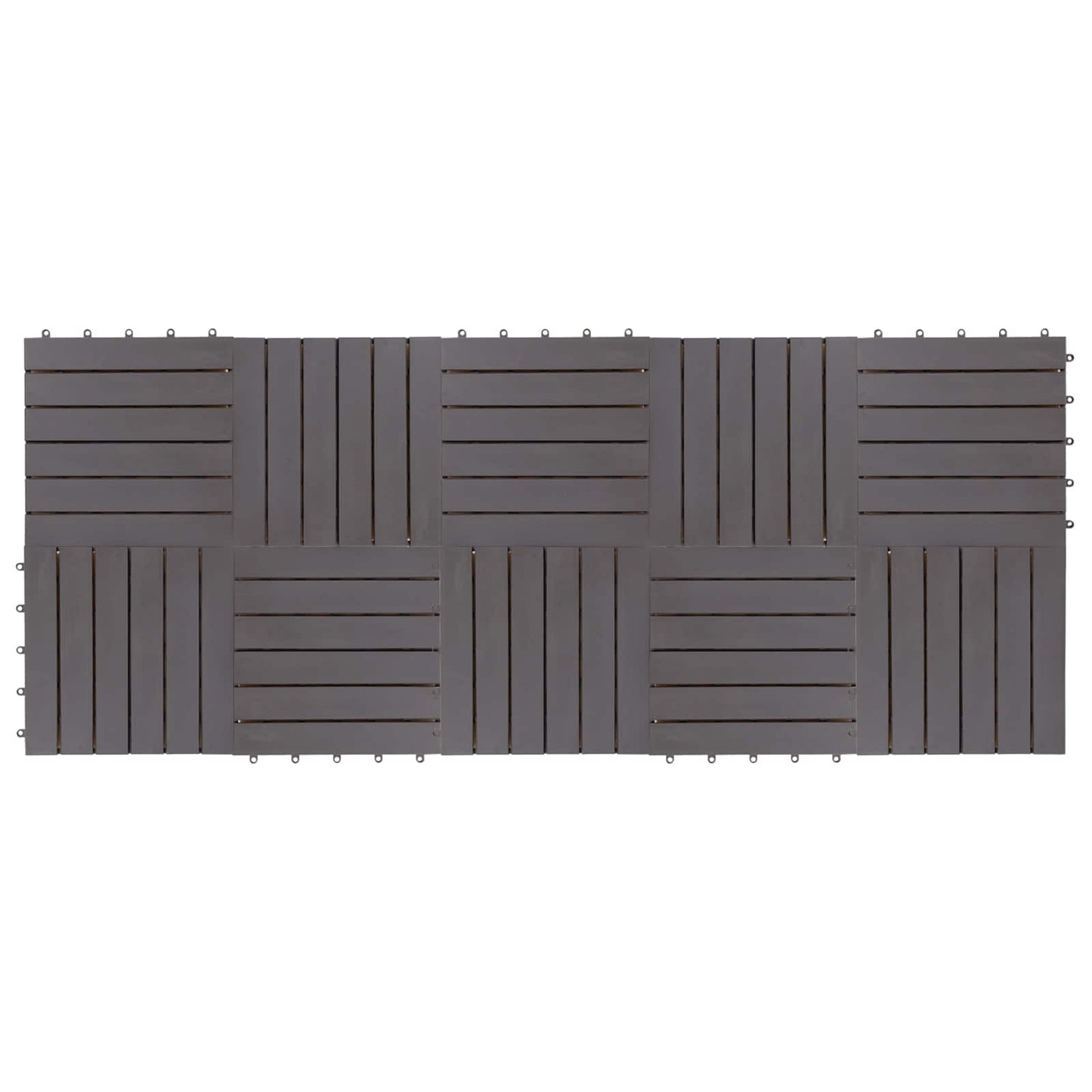 vidaXL Πλάκα Κατασκευής 10 pcs Γκρι 30 x 30 cm Ξύλο Ακακίας