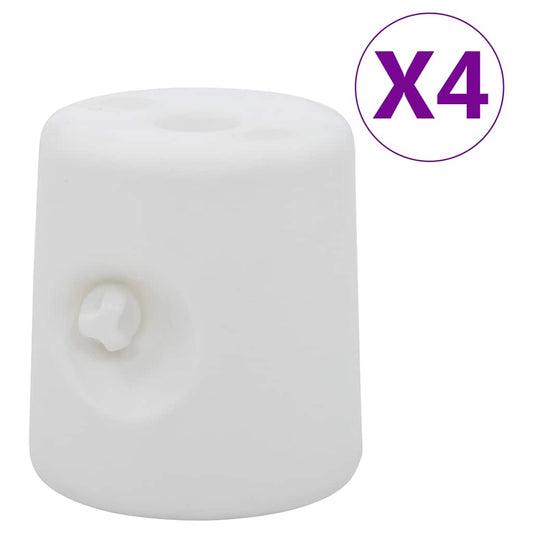 vidaXL Βαρίδια για Κιόσκι 4 τεμ. Λευκά από Πολυαιθυλένιο