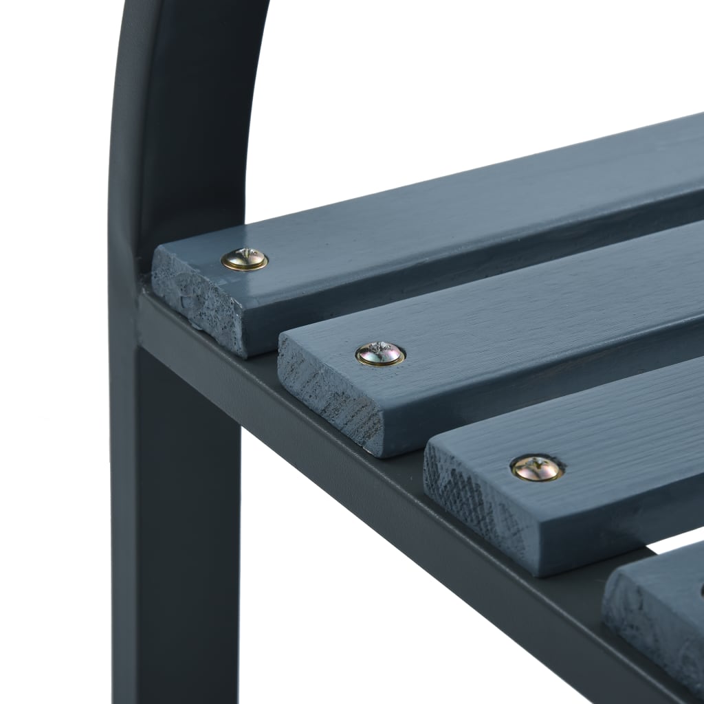 vidaXL Παγκάκι Κήπου Γκρι 120 εκ. Ξύλινο