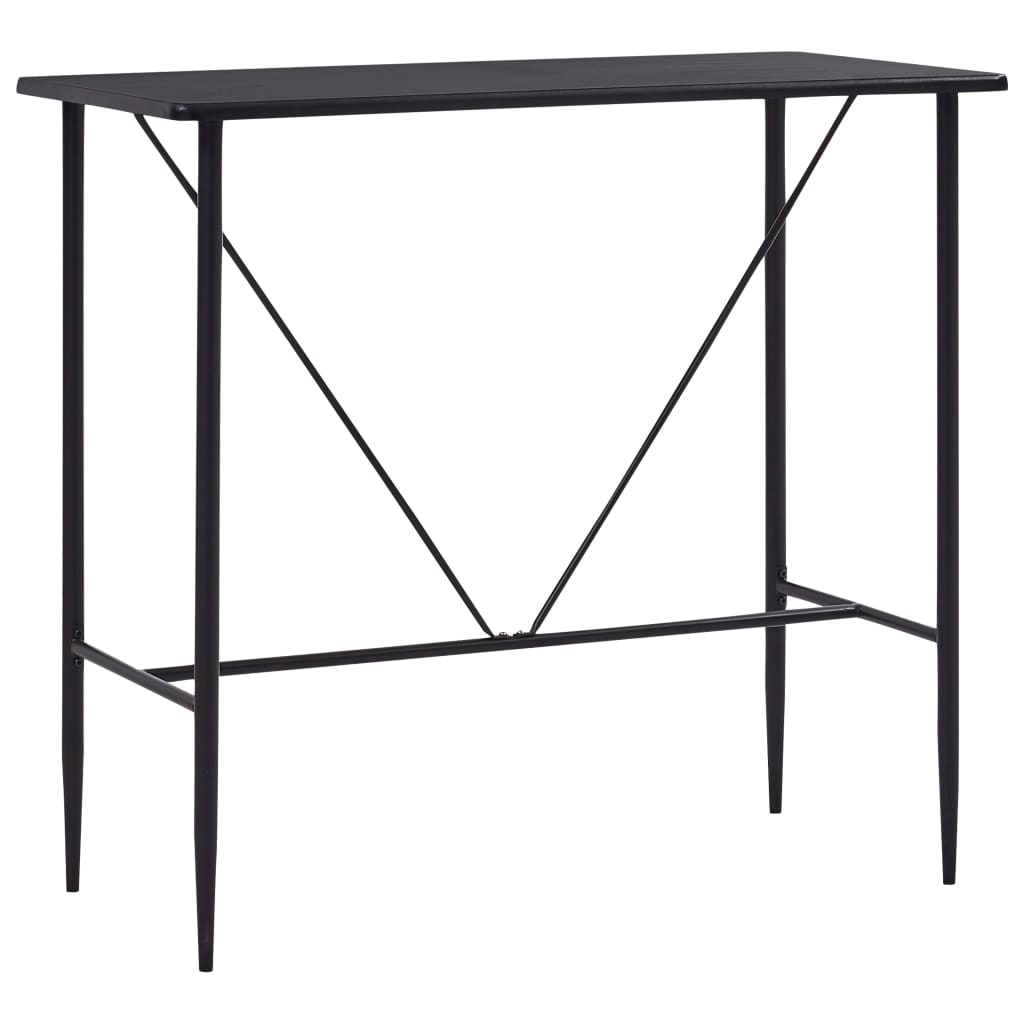 vidaXL Τραπέζι Μπαρ Μαύρο 120 x 60 x 110 εκ. από MDF