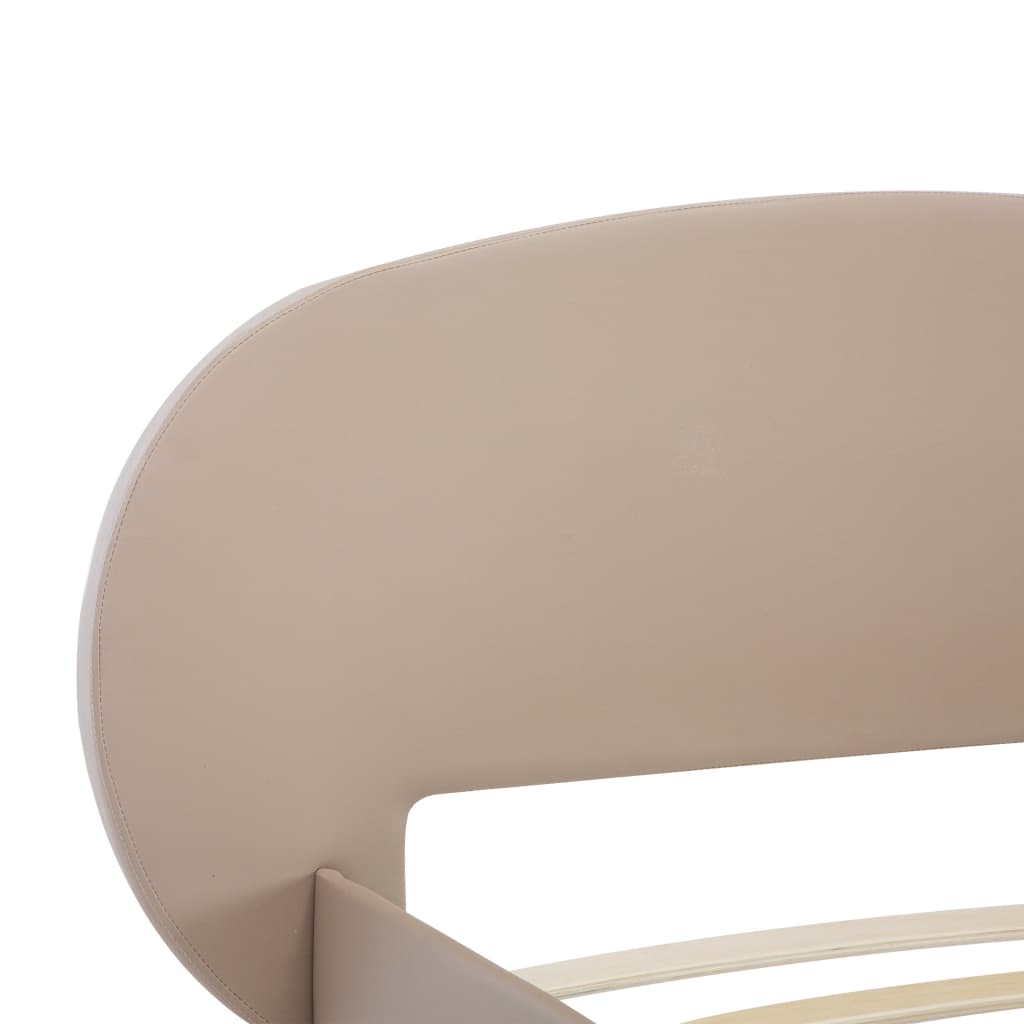 vidaXL Πλαίσιο Κρεβατιού Καπουτσίνο 100 x 200 εκ. από Συνθετικό Δέρμα