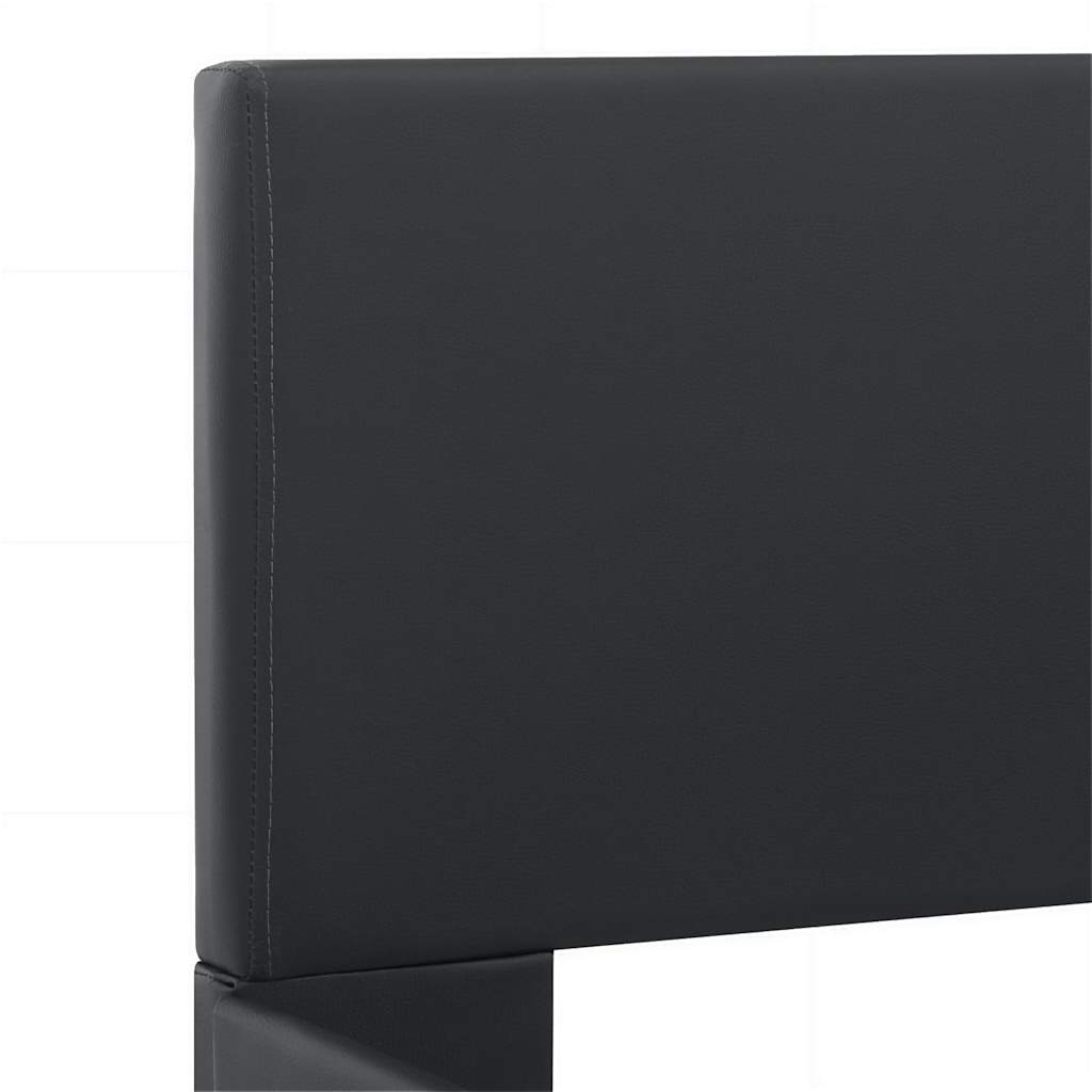 vidaXL Πλαίσιο Κρεβατιού με LED Μαύρο 120x200 εκ. από Συνθετικό Δέρμα