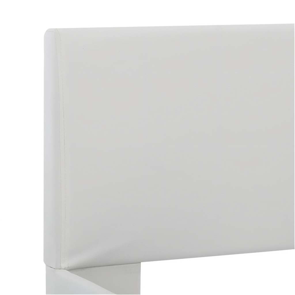 vidaXL Πλαίσιο Κρεβατιού με LED Λευκό 160x200 εκ. από Συνθετικό Δέρμα