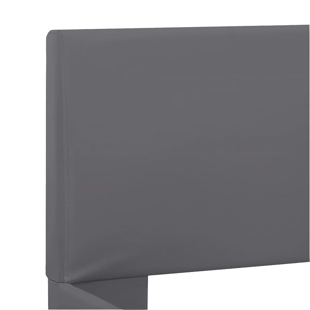 vidaXL Πλαίσιο Κρεβατιού με LED Γκρι 180 x 200 εκ. από Συνθετικό Δέρμα