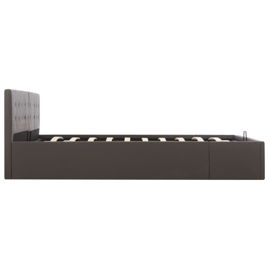 vidaXL Πλαίσιο Κρεβατιού με Αποθηκ. Χώρο Γκρι 180x200 εκ. Συνθ. Δέρμα