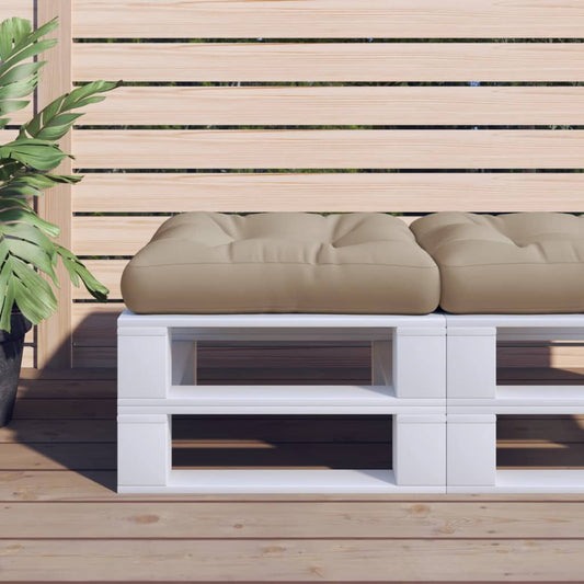 vidaXL Μαξιλάρι Παλέτας Taupe 60 x 61,5 x 10 εκ. Υφασμάτινο