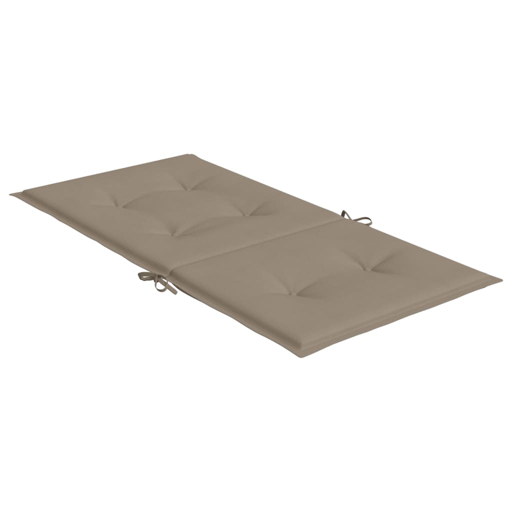 vidaXL Μαξιλάρια Καρέκλας Κήπου με Πλάτη 2 τεμ. Taupe 100x50x3 εκ.