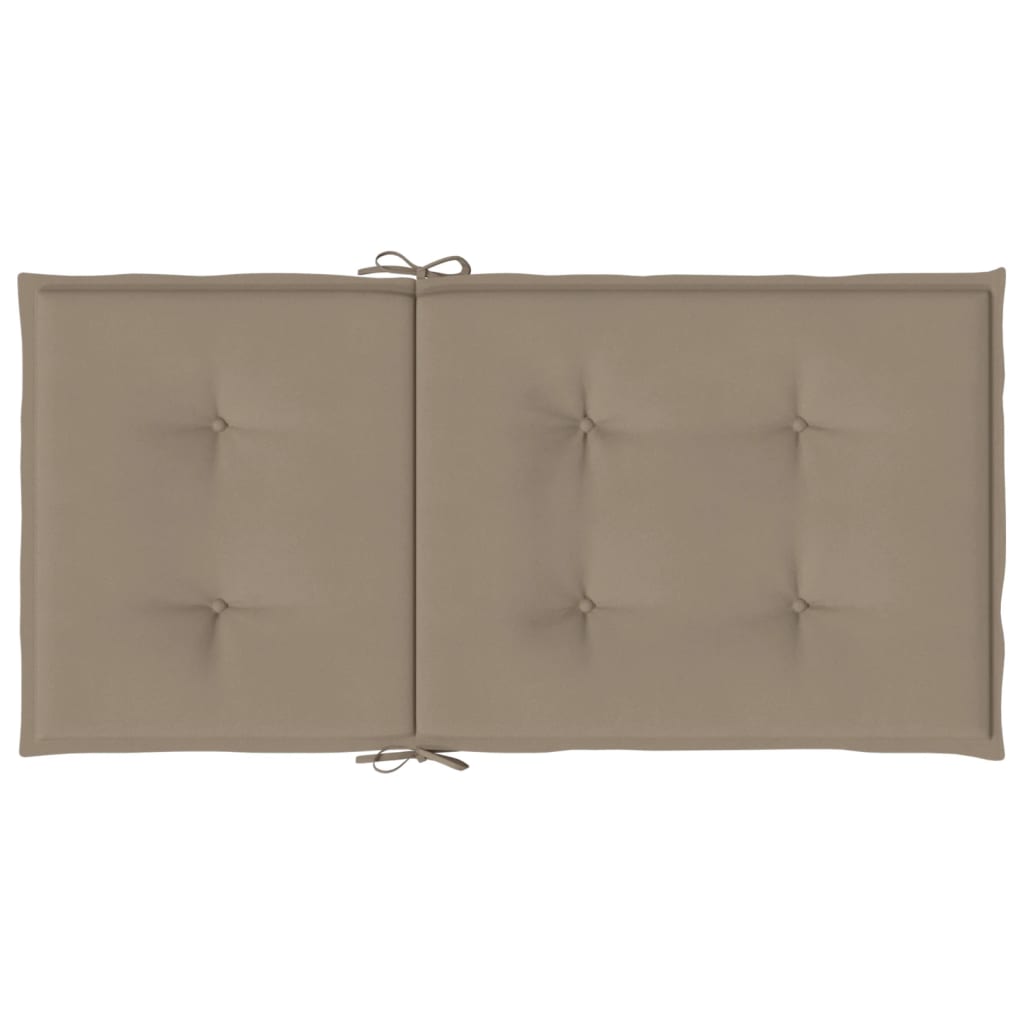 vidaXL Μαξιλάρια Καρέκλας Κήπου με Πλάτη 2 τεμ. Taupe 100x50x3 εκ.