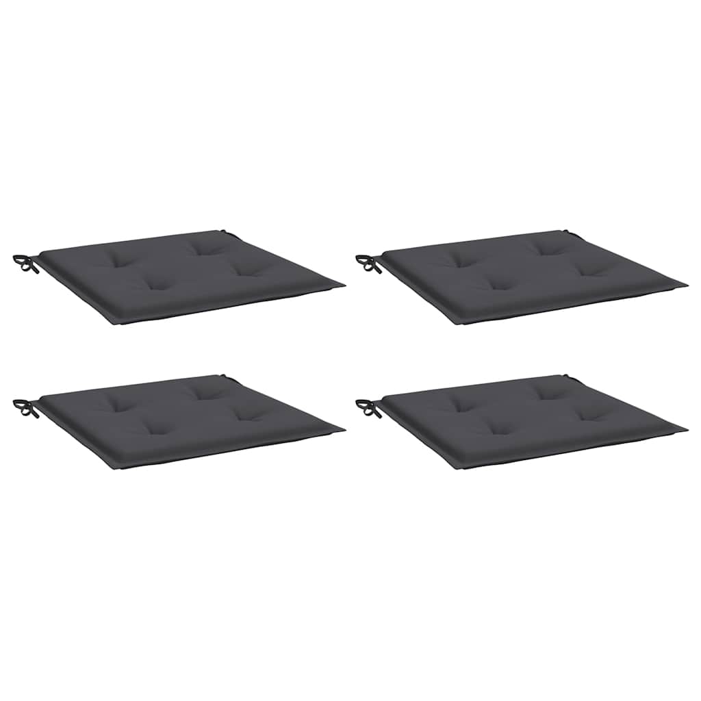 vidaXL Μαξιλάρια Καρέκλας Κήπου 4 τεμ. Ανθρακί 40x40x4 εκ. Υφασμάτινα