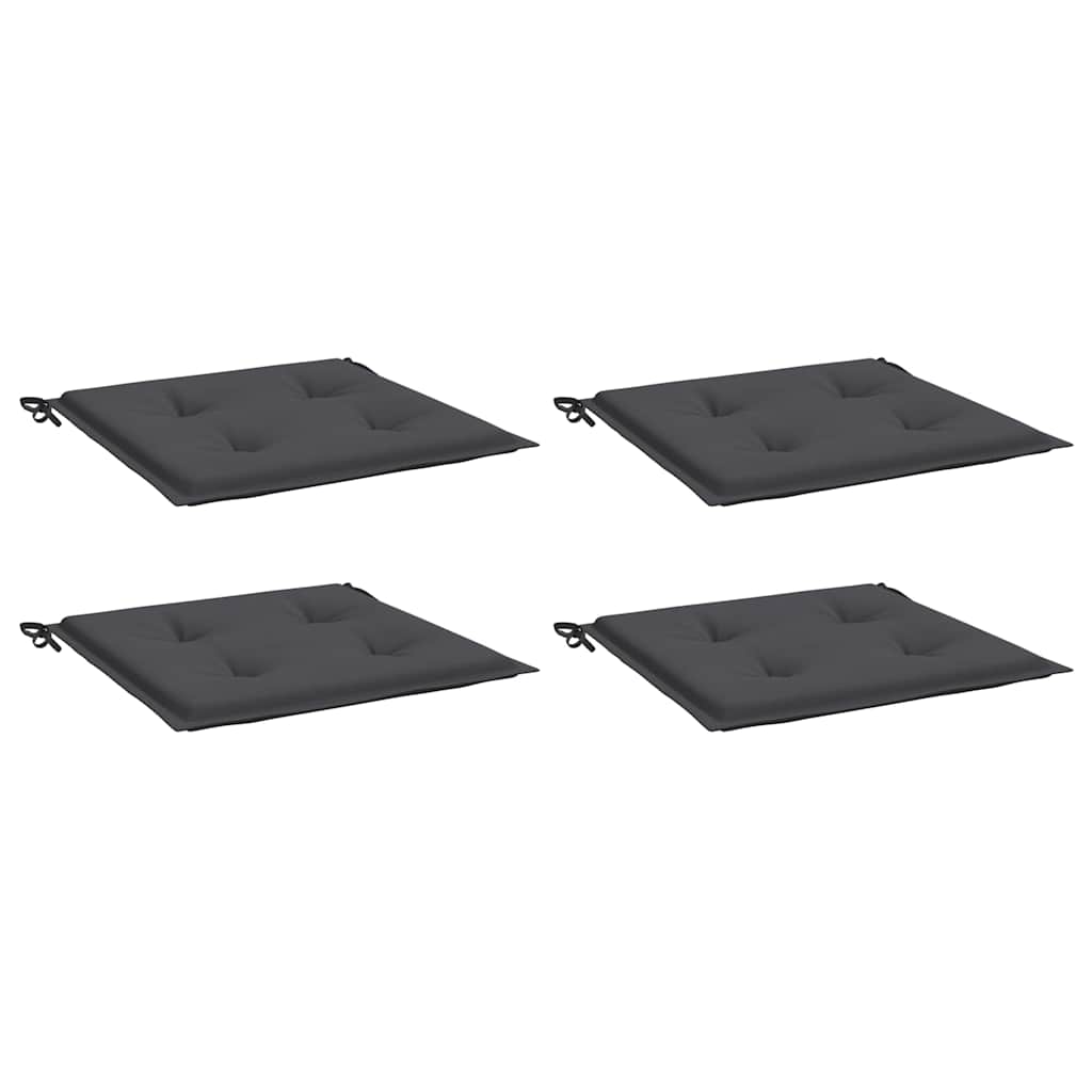 vidaXL Μαξιλάρια Καρέκλας Κήπου 4 τεμ. Ανθρακί 40x40x4 εκ. Υφασμάτινα
