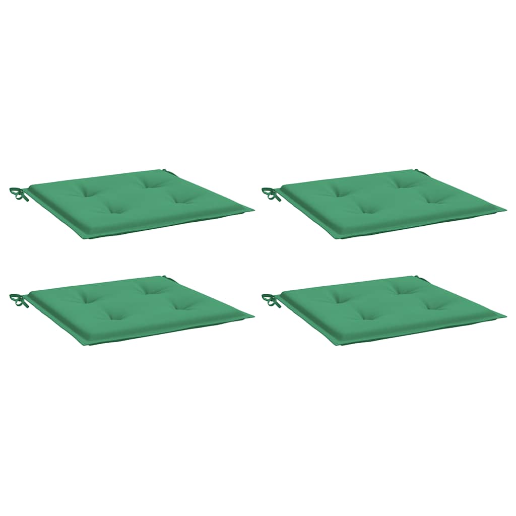 vidaXL Μαξιλάρια Καρέκλας Κήπου 4 τεμ. Πράσινα 40x40x4 εκ. Υφασμάτινα
