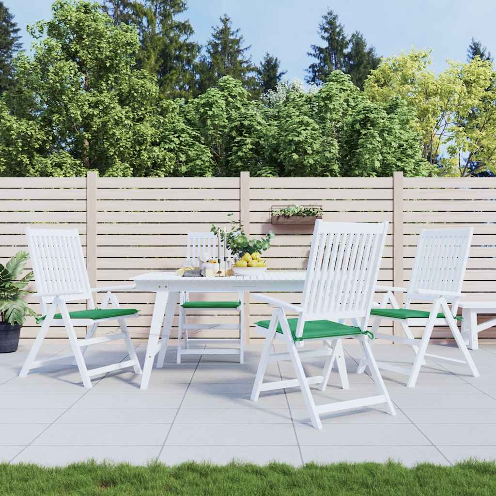 vidaXL Μαξιλάρια Καρέκλας Κήπου 4 τεμ. Πράσινα 40x40x4 εκ. Υφασμάτινα