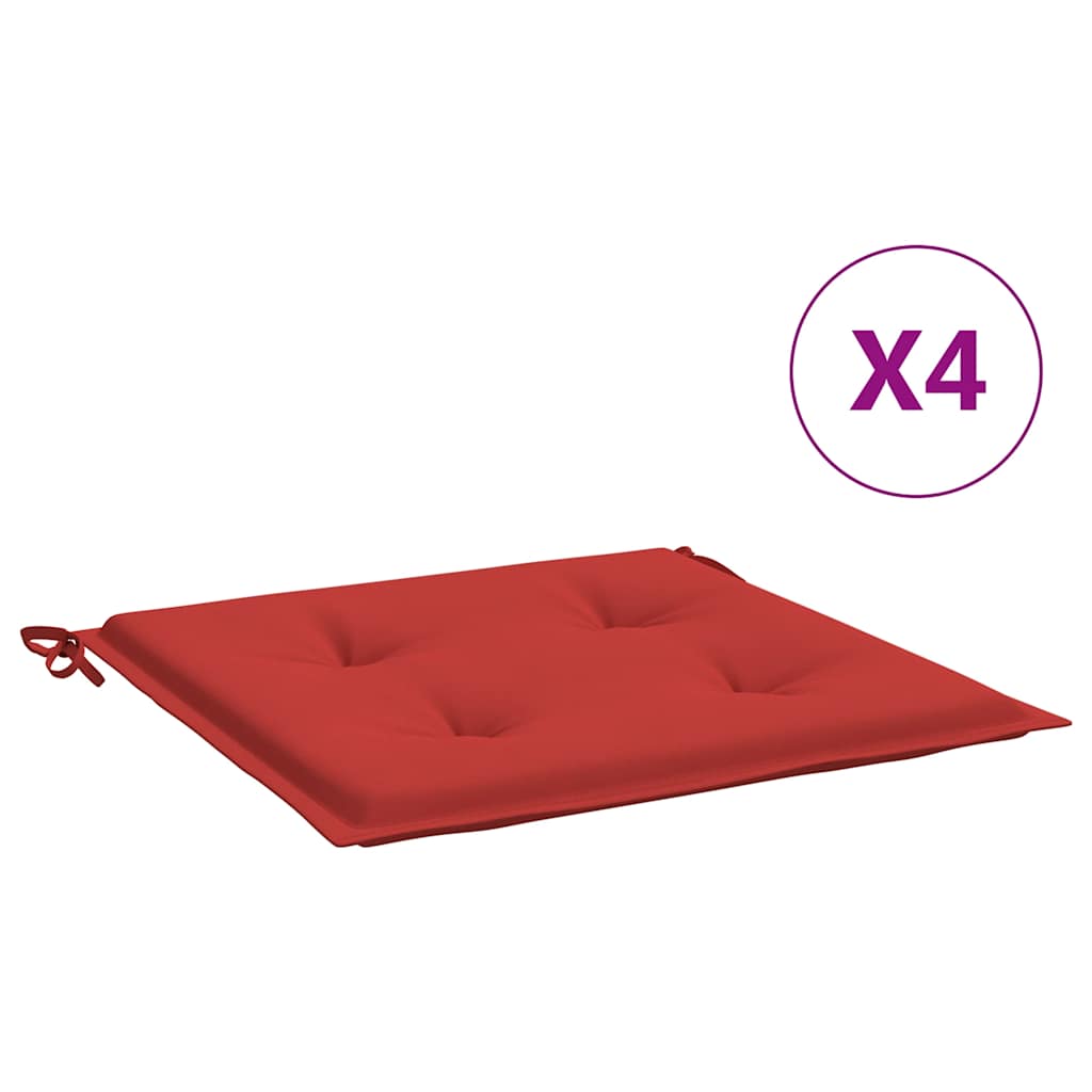 vidaXL Μαξιλάρια Καρέκλας Κήπου 4 τεμ. Πράσινα 40x40x4 εκ. Υφασμάτινα