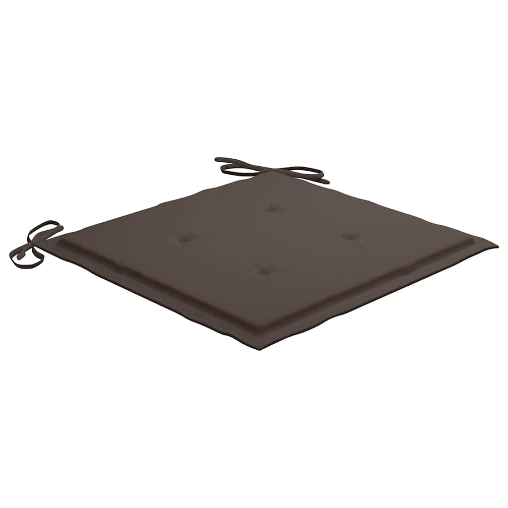 vidaXL Μαξιλάρια Καρέκλας Κήπου 4 τεμ. Taupe 40x40x4 εκ. Υφασμάτινα